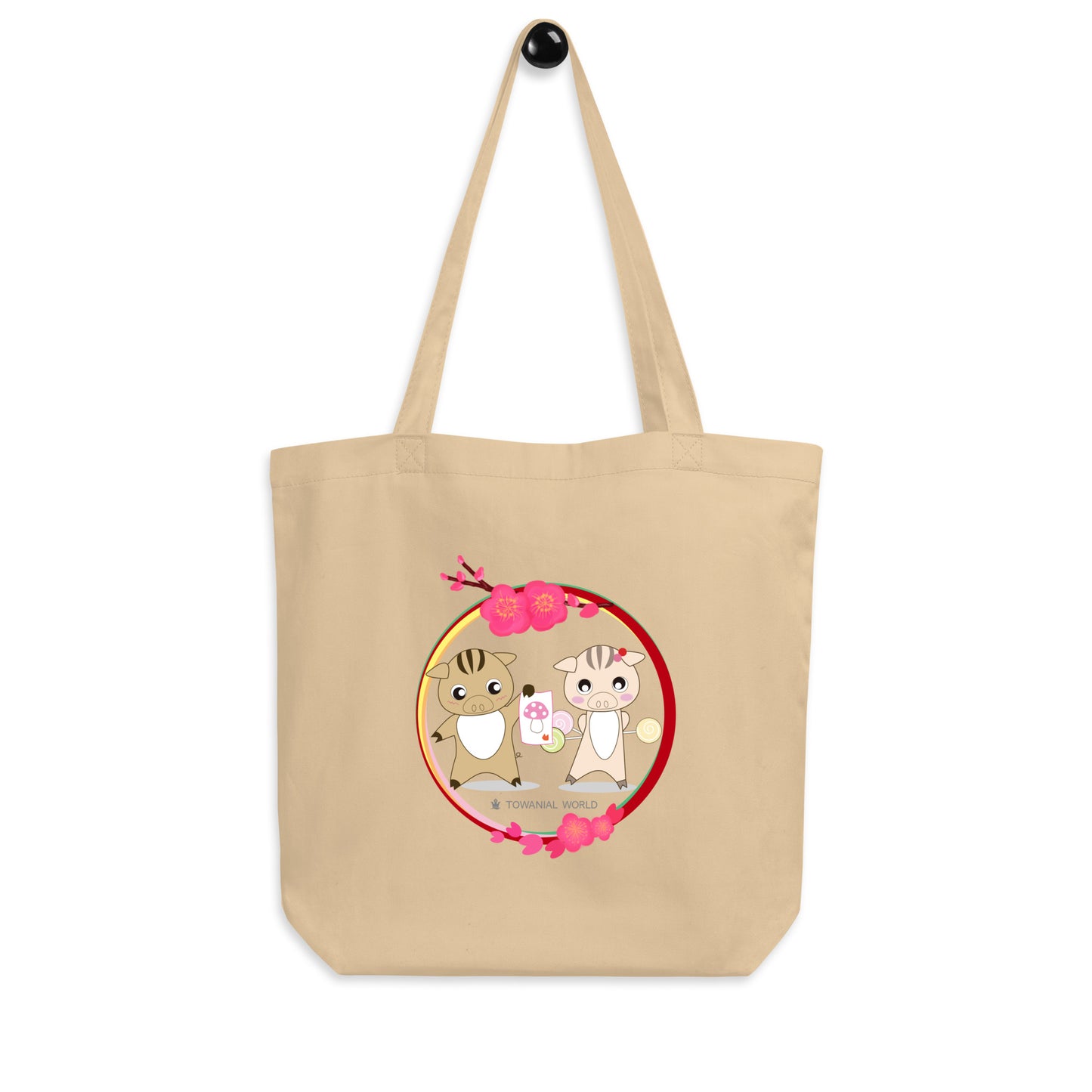 “ウーリーとウラン（ウリ坊）／u-ri- & uran (uribou：wild boar piglet)”KT／Tote Bag